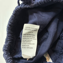 Load image into Gallery viewer, Boys Dymples, navy stretch cotton pants, elasticated, GUC, size 0,  