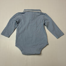 Load image into Gallery viewer, Boys Dymples, stretchy polo romper, dinosaur, EUC, size 0,  