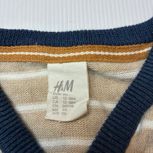Load image into Gallery viewer, Boys H&amp;M, striped knitted cotton cardigan, GUC, size 1-2,  