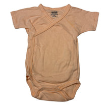 Load image into Gallery viewer, Unisex KIABI, orange stripe organic cotton bodysuit / romper, EUC, size 000,  