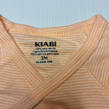 Load image into Gallery viewer, Unisex KIABI, orange stripe organic cotton bodysuit / romper, EUC, size 000,  