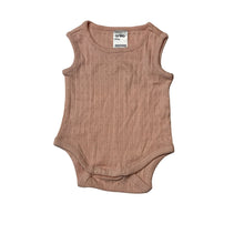 Load image into Gallery viewer, Girls Anko, pink pointelle cotton singletsuit romper, EUC, size 00000,  