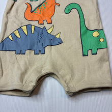 Load image into Gallery viewer, Boys Dymples, organic cotton romper, dinosaurs, EUC, size 0,  