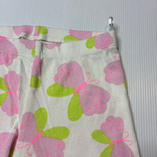 Load image into Gallery viewer, Girls C&amp;A, ribbed stretchy bike shorts, butterflies, EUC, size 6,  