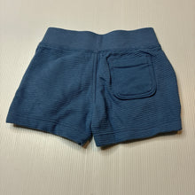 Load image into Gallery viewer, Boys Target, blue ribbed cotton shorts, elasticated, EUC, size 000,  