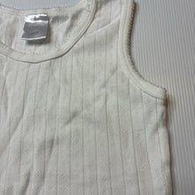 Load image into Gallery viewer, Girls Mango, white pointelle cotton singlet top, GUC, size 6,  
