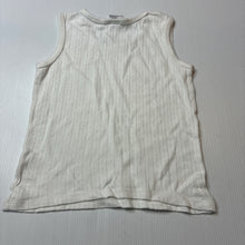 Load image into Gallery viewer, Girls Mango, white pointelle cotton singlet top, GUC, size 6,  