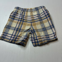Load image into Gallery viewer, Boys Carters, checked cotton shorts, elasticated, GUC, size 1,  