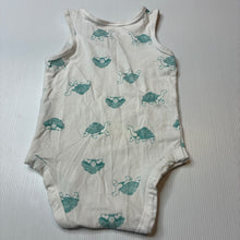 Load image into Gallery viewer, Unisex Dymples, stretchy singletsuit romper, tortoises, GUC, size 0,  