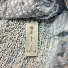 Load image into Gallery viewer, Girls Dymples, blue &amp; white stripe cotton summer top, GUC, size 0,  