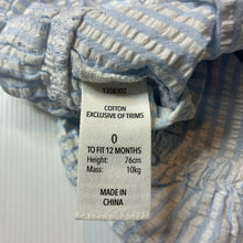 Load image into Gallery viewer, Girls Dymples, blue &amp; white stripe cotton summer top, GUC, size 0,  