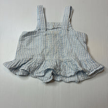 Load image into Gallery viewer, Girls Dymples, blue &amp; white stripe cotton summer top, GUC, size 0,  