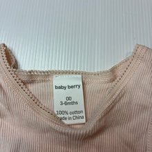 Load image into Gallery viewer, Girls Baby Berry, pink ribbed cotton singlet top, EUC, size 00,  