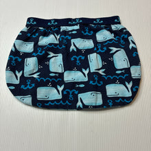 Load image into Gallery viewer, Unisex Dymples, stretchy shorts / nappy cover, whales, EUC, size 1,  