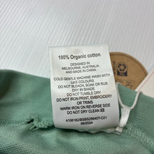 Load image into Gallery viewer, Unisex Sprout, green organic cotton shorts, elasticated, NEW, size 1,  