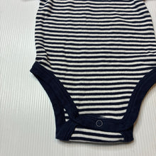 Load image into Gallery viewer, Unisex Dymples, navy cotton organic cotton bodysuit / romper, EUC, size 000,  