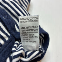 Load image into Gallery viewer, Unisex Dymples, navy cotton organic cotton bodysuit / romper, EUC, size 000,  