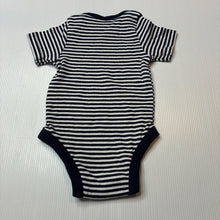Load image into Gallery viewer, Unisex Dymples, navy cotton organic cotton bodysuit / romper, EUC, size 000,  