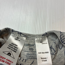 Load image into Gallery viewer, Unisex Carters, cotton bodysuit / romper, dinosaurs, EUC, size 0000,  