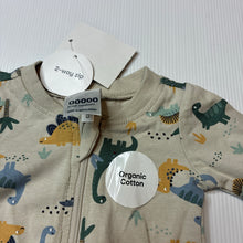Load image into Gallery viewer, Unisex Anko, organic cotton blend zip romper, dinosaurs, NEW, size 00000,  