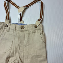 Load image into Gallery viewer, Boys Dymples, soft feel pants, adjustable, braces, EUC, size 00,  