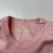 Load image into Gallery viewer, Girls Rupert &amp; Jane, pink cotton bodysuit / romper, EUC, size 000-00,  