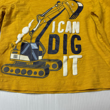 Load image into Gallery viewer, Boys Carters, cotton long sleeve tee / top, digger, EUC, size 00,  
