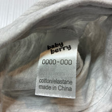 Load image into Gallery viewer, Unisex Baby Berry, grey marle lightweight hat / beanie, EUC, size 0000-000,  