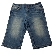Load image into Gallery viewer, Girls Emerson, blue stretch denim jean shorts, adjustable, GUC, size 10,  