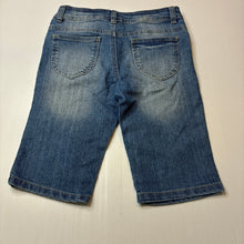 Load image into Gallery viewer, Girls Emerson, blue stretch denim jean shorts, adjustable, GUC, size 10,  