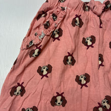 Load image into Gallery viewer, Girls H&amp;M, pink cotton shorts, elasticated, dogs, EUC, size 9-10,  