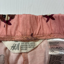 Load image into Gallery viewer, Girls H&amp;M, pink cotton shorts, elasticated, dogs, EUC, size 9-10,  