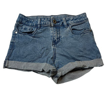 Load image into Gallery viewer, Girls Anko, blue stretch denim jean shorts, adjustable, GUC, size 10,  