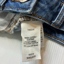 Load image into Gallery viewer, Girls 1964 Denim Co, lace trim stretch denim shorts, W: 30cm across, GUC, size 10,  