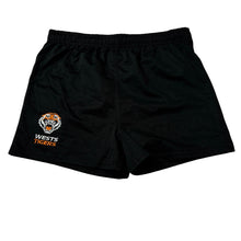 Load image into Gallery viewer, Unisex NRL Supporter, Wests Tigers sports shorts, elasticated, EUC, size 16,  