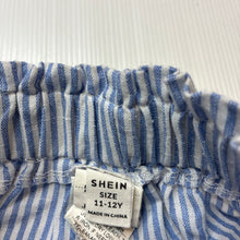 Load image into Gallery viewer, Girls SHEIN, blue &amp; white stripe shorts / skort, elasticated, GUC, size 11-12,  