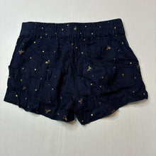 Load image into Gallery viewer, Girls Cotton On, navy viscose / linen shorts, elasticated, GUC, size 6,  