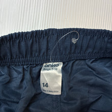 Load image into Gallery viewer, Boys Anko, navy lightweight shorts, elasticated, EUC, size 14,  