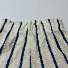 Load image into Gallery viewer, Girls Zara, blue stripe knit shorts, elasticated, GUC, size 8,  