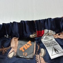 Load image into Gallery viewer, Boys Tilt, Christmas satin pyjama shorts, EUC, size 12,  