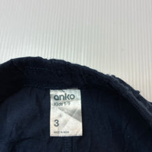 Load image into Gallery viewer, Unisex Anko, navy cotton shorts, elasticated, EUC, size 3,  