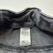 Load image into Gallery viewer, Girls Anko, stretch denim shorts, adjustable, GUC, size 14,  