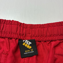 Load image into Gallery viewer, Boys Tilt, red lightweight board shorts, elasticated, EUC, size 12,  