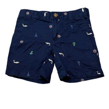 Load image into Gallery viewer, Boys Carters, embroidered navy cotton shorts, adjustable, EUC, size 2,  