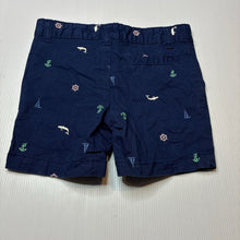 Load image into Gallery viewer, Boys Carters, embroidered navy cotton shorts, adjustable, EUC, size 2,  