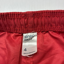 Load image into Gallery viewer, Boys Anko, lightweight board shorts, elasticated, GUC, size 4,  