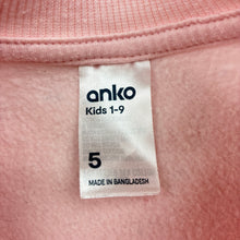 Load image into Gallery viewer, Girls Anko, pink fleece lined sweater / jumper, pilling, FUC, size 5,  