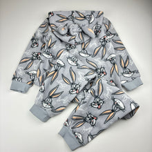 Load image into Gallery viewer, Unisex LOONEY TUNES, Bugs Bunny fleece all-in-one pyjamas, EUC, size 4,  