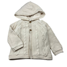 Load image into Gallery viewer, Unisex Anko, fleece lined knitted hooded cardigan, GUC, size 1,  