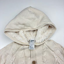 Load image into Gallery viewer, Unisex Anko, fleece lined knitted hooded cardigan, GUC, size 1,  